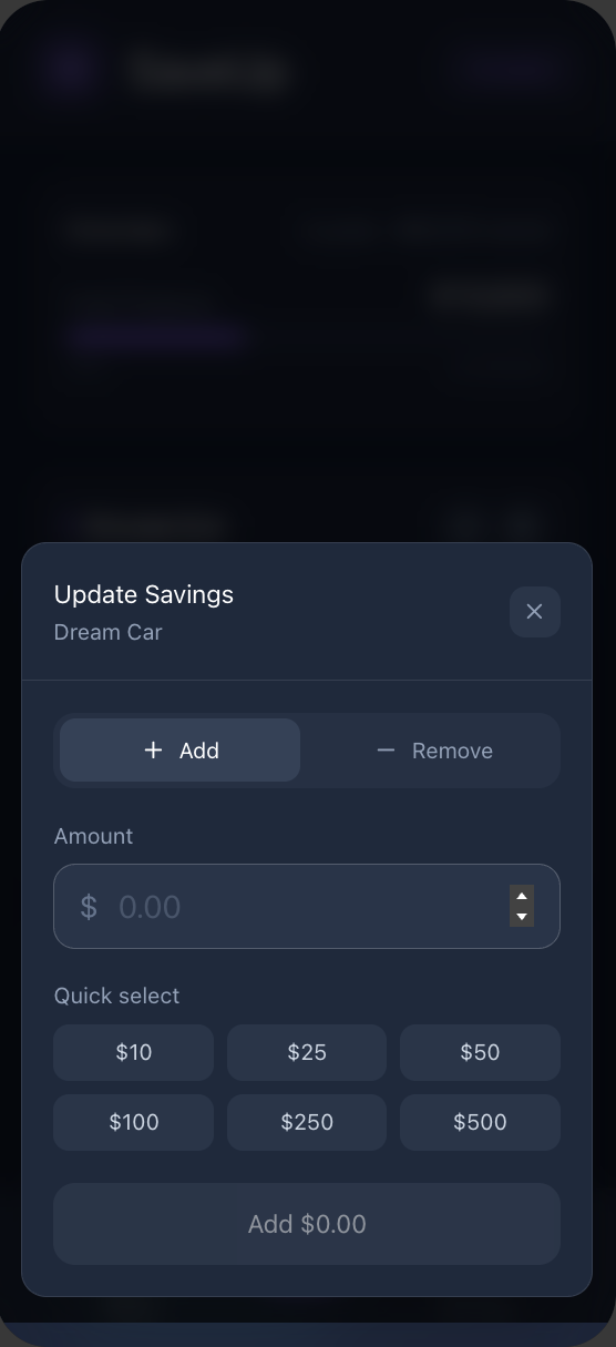 Update Modal Screenshot